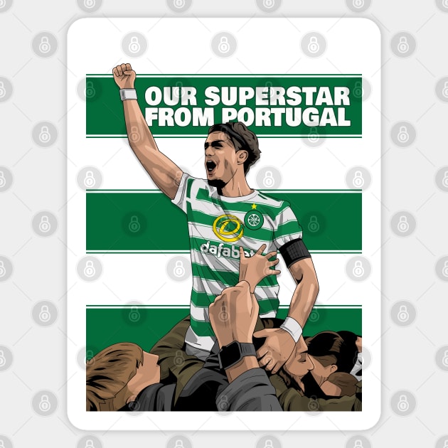 Our Superstar From Portugal - Jota On The Wing Sticker by TeesForTims